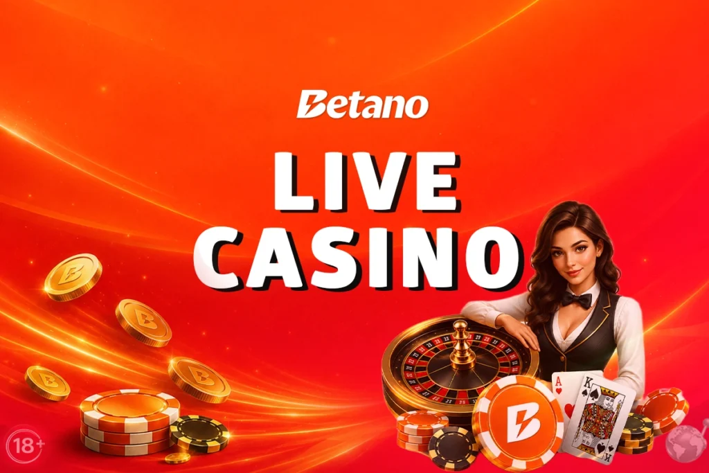 Betano live casino s živými hrami a ruletou